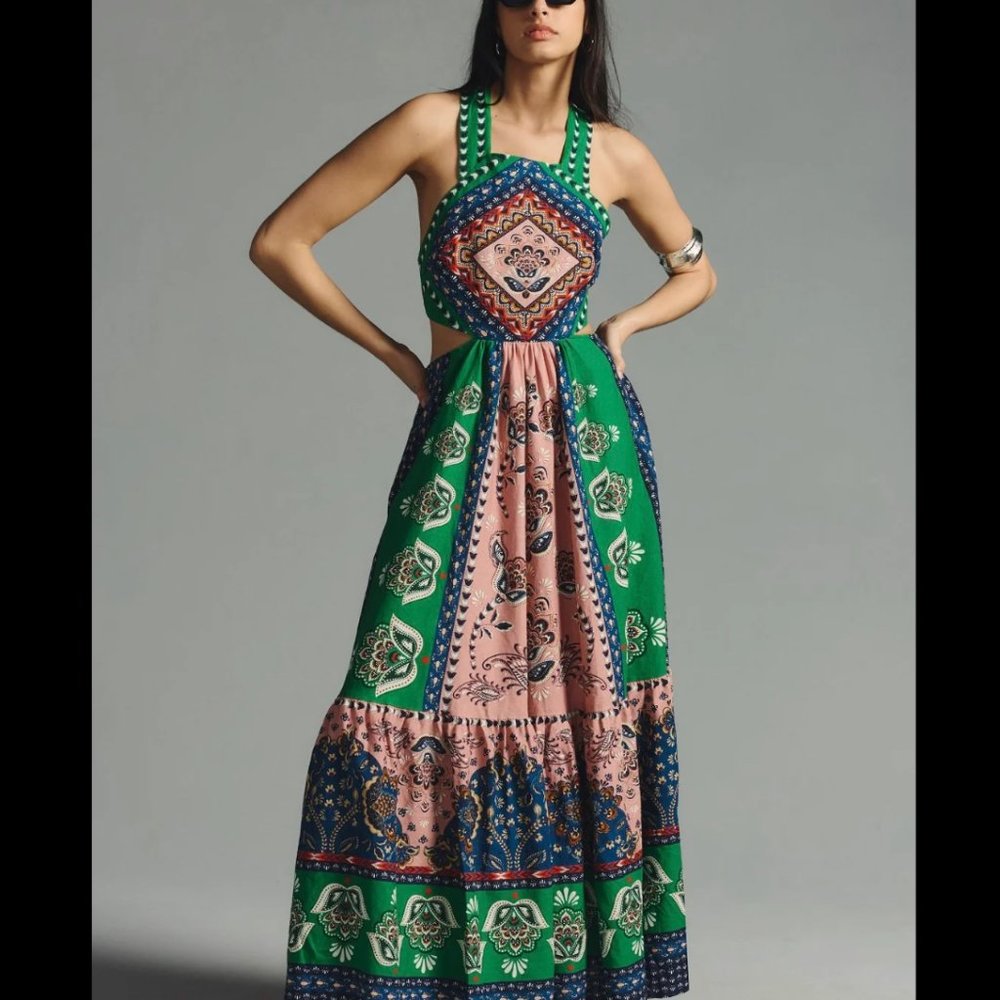 FARM RIO for anthropologie maxi dress